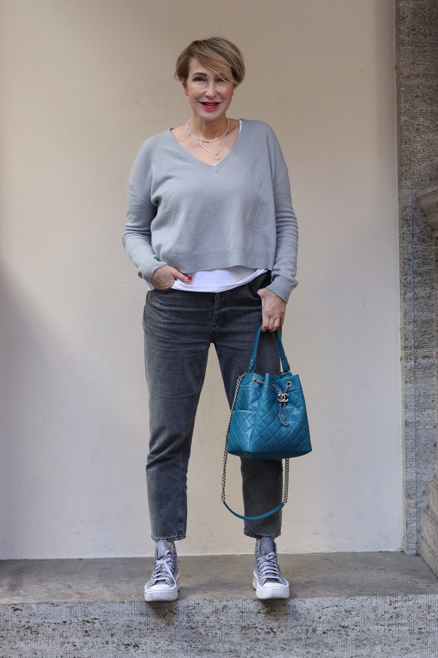 glamupyourlifestyle Dorothee-Schumacher-Pullover Agolde-Jeans Converse-Plateau ue-40-fashion ue-50-blog