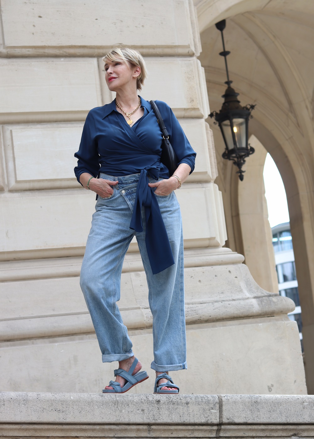 glamupyourlifestyle dorothee-schumacher-bluse agolde-Jeans ue-40-mode ue-50-outfits