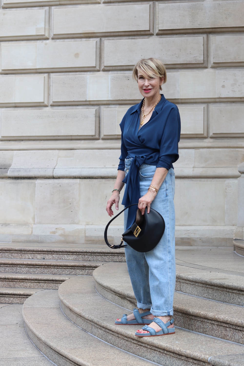 glamupyourlifestyle dorothee-schumacher-bluse agolde-Jeans ue-40-mode ue-50-outfits